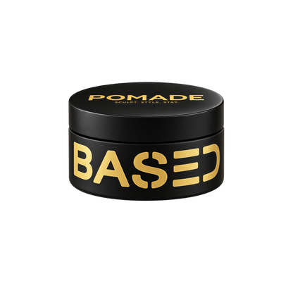 BASED Pomade for Men, Quality Hair Care with Medium Hold, Natural Shine & Fragrance, Easy to Apply & Great for All Hair Types, Hydrating and Nourishing Pomade (3 Oz Pack of 1)