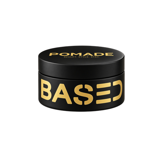 BASED Pomade for Men, Quality Hair Care with Medium Hold, Natural Shine & Fragrance, Easy to Apply & Great for All Hair Types, Hydrating and Nourishing Pomade (3 Oz Pack of 1)